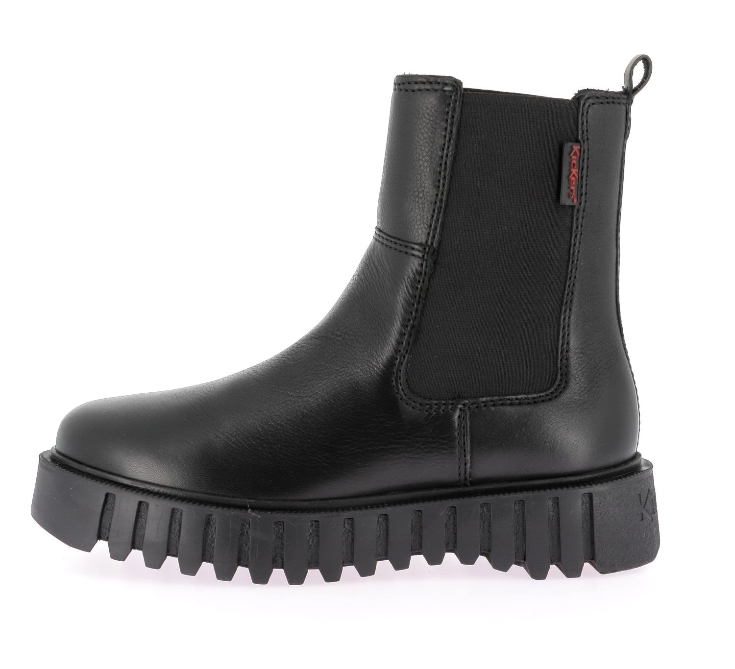 Bottines Kickers OXFOTO En Cuir Verni Noir Brillant - Pointure 38 - Talon Bas - Neuves