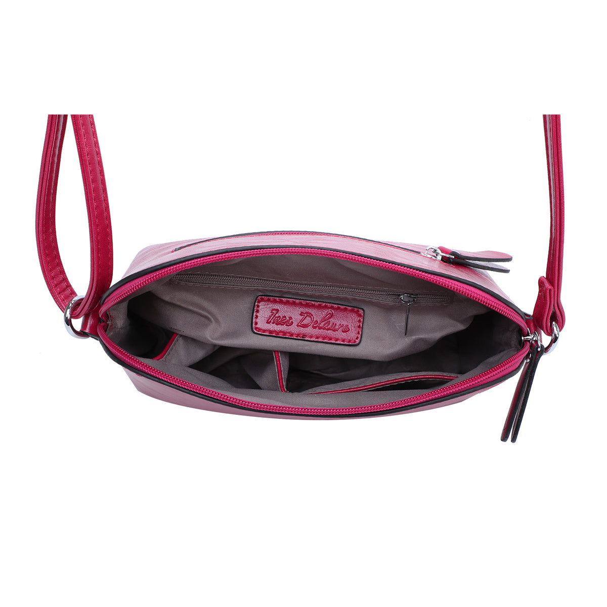 Sac bandoulière femme Ines Delaure 1682048 rose – vue 4