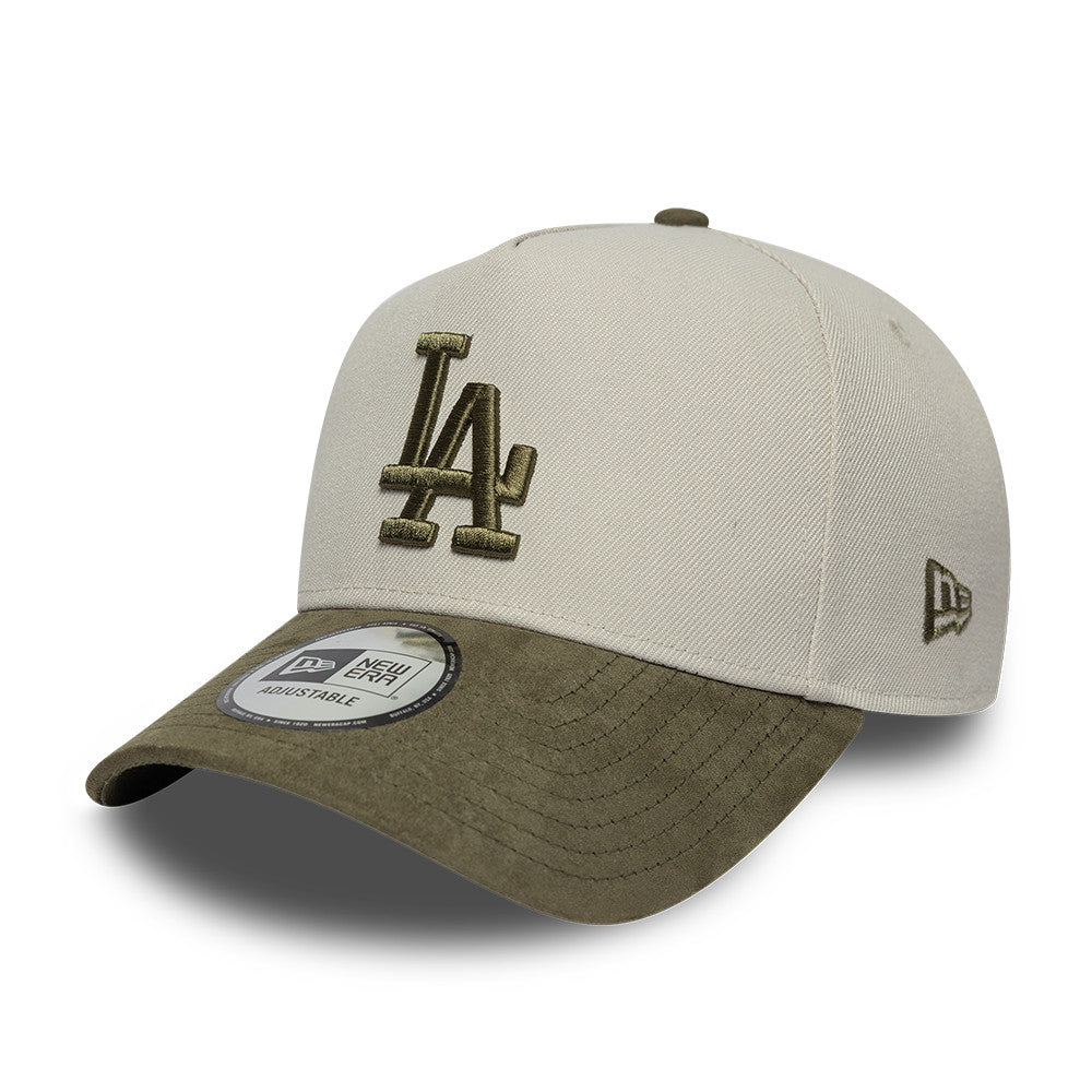 Casquette homme New Era E-Frame Suede Visor MLB La Dodgers kaki – vue 1