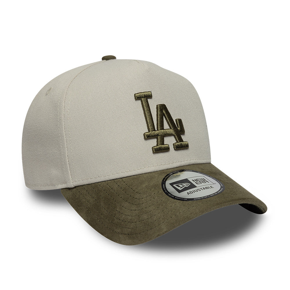 Casquette homme New Era E-Frame Suede Visor MLB La Dodgers kaki – vue 2