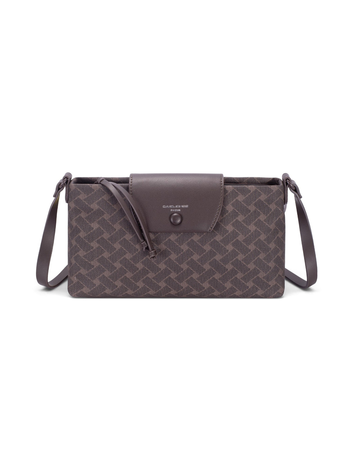 Sac bandoulière femme David Jones CM8686 marron – vue 1