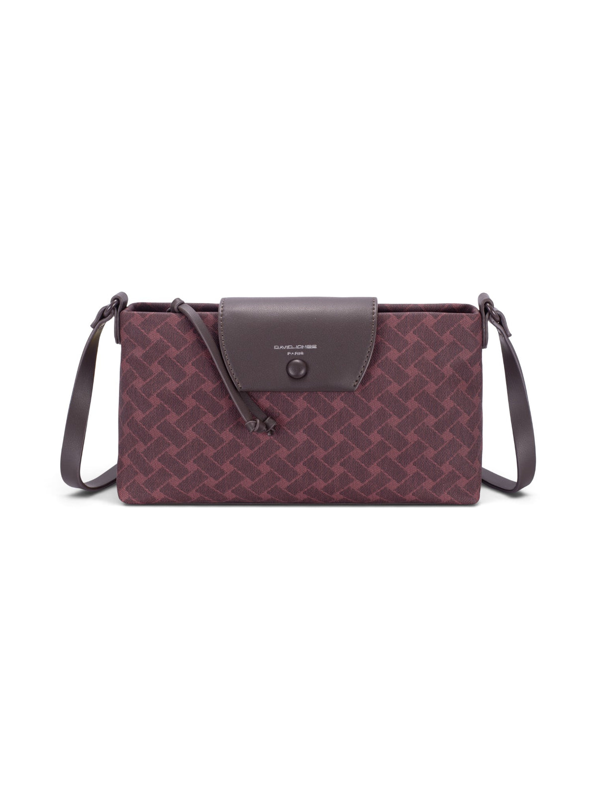 Sac bandoulière femme David Jones CM8686 bordeaux – vue 1