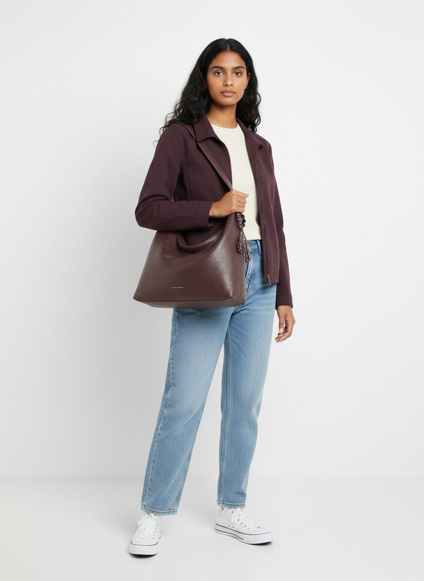 Sac une anse femme David Jones CM8691 marron – vue 1