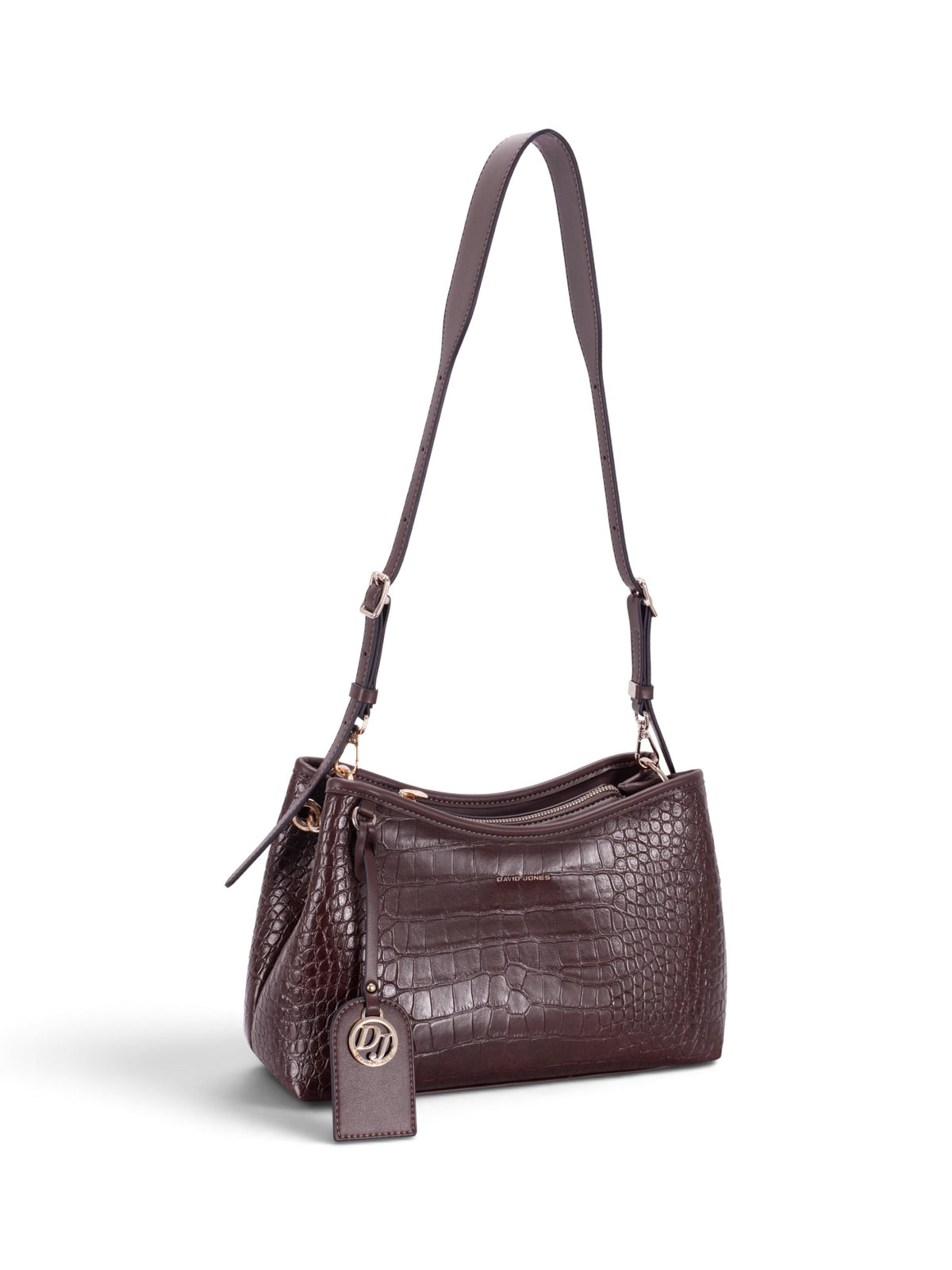Sac bandoulière femme David Jones CM8707 marron – vue 1