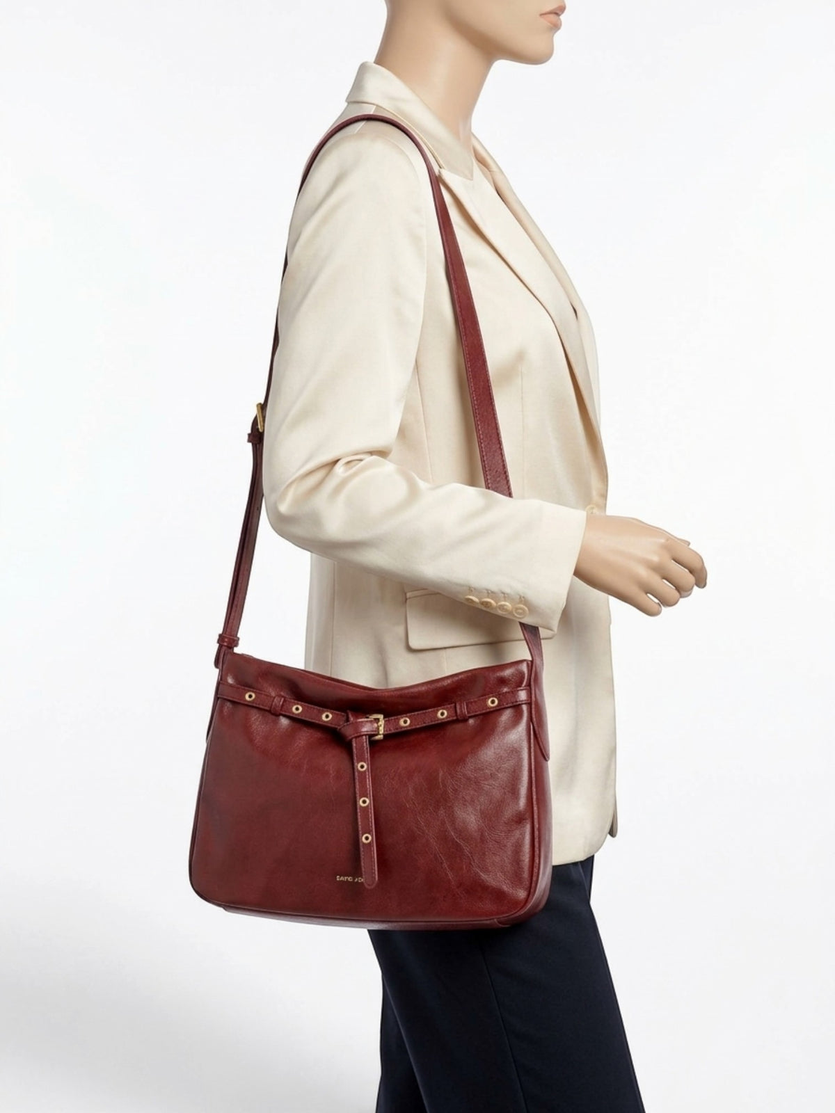 Sac bandoulière femme David Jones CM7804 bordeaux – vue 1