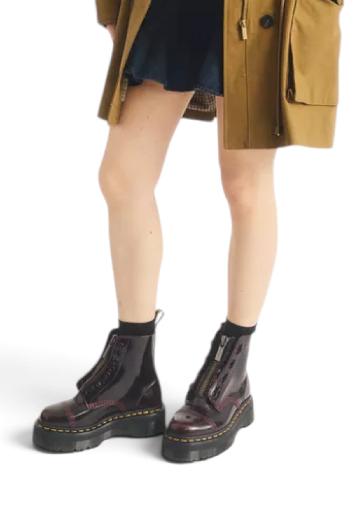 Bottines femme Dr Martens Sinclair rouge – vue 1
