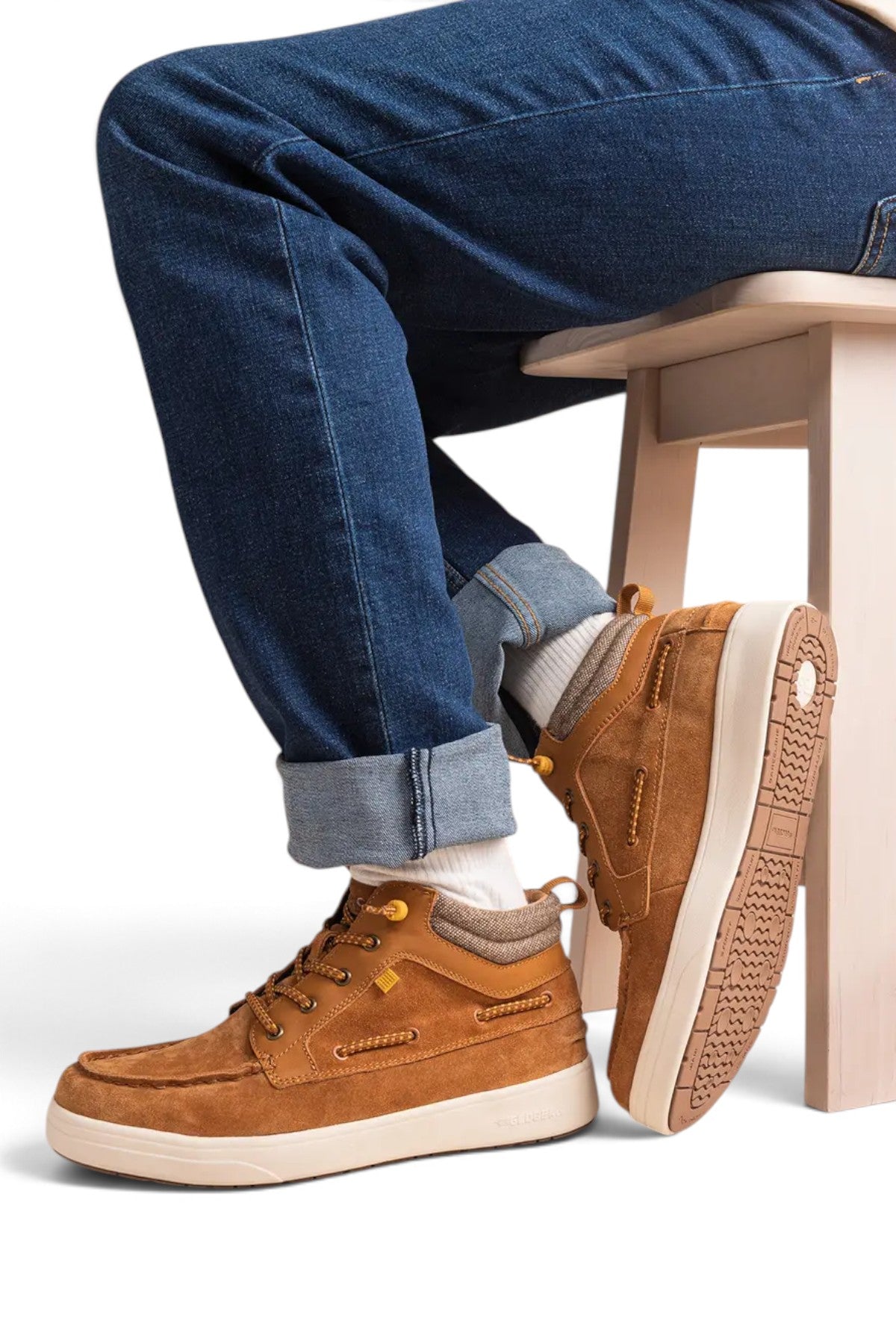 Baskets homme TBS Geomide camel – vue 1