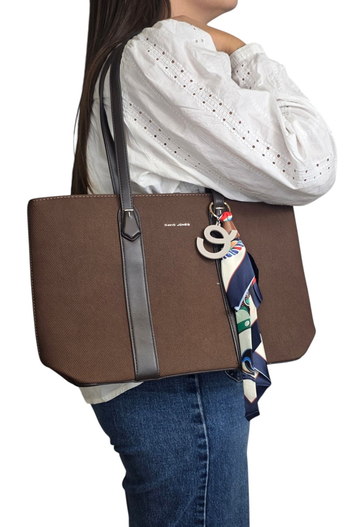 Sac à main femme David Jones CM8421-1 marron – vue 1