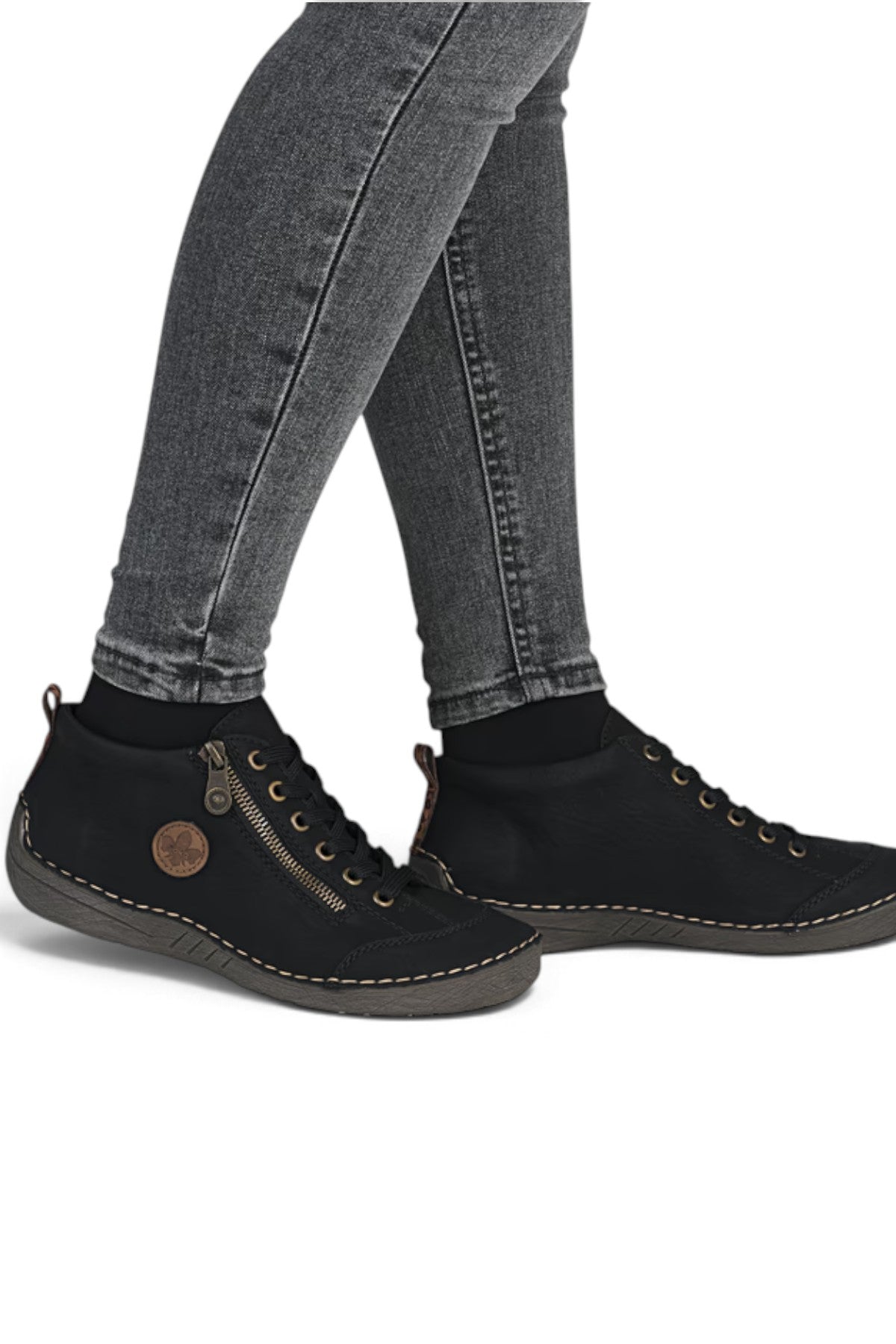 Baskets femme Rieker 52514-00 noir – vue 1