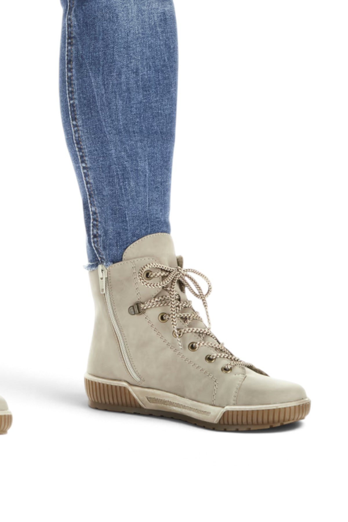 Baskets femme Rieker N0730-64 beige – vue 2